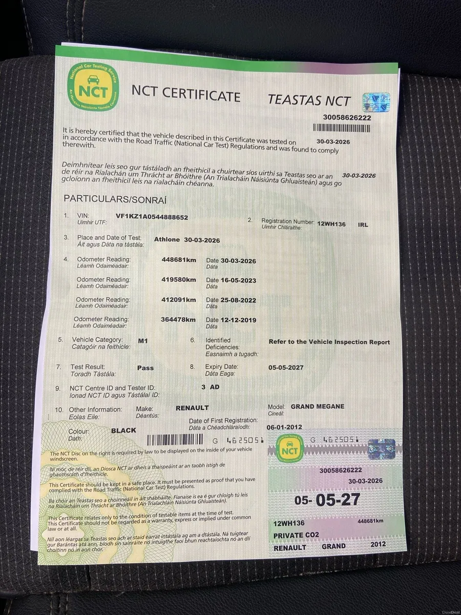 NEW NCT (05-05-27) 2012 Renault Megane GT Line - Image 3