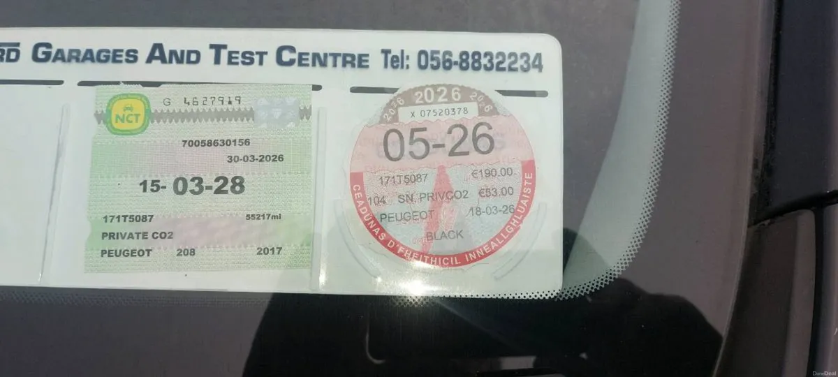 2017.Peugeot 208.N.C.T.15/3/28. 55,217 Miles - Image 2