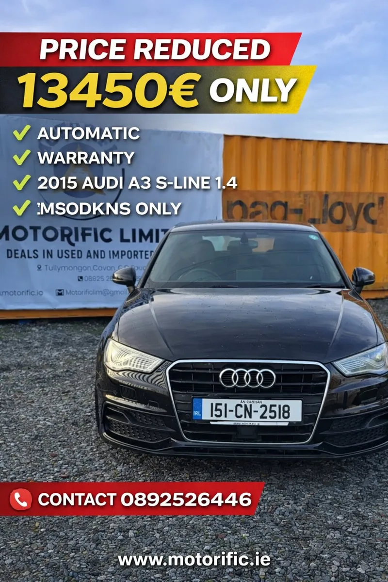 Audi A3 S-Line 1.4 | Auto | low miles | warranty - Image 1