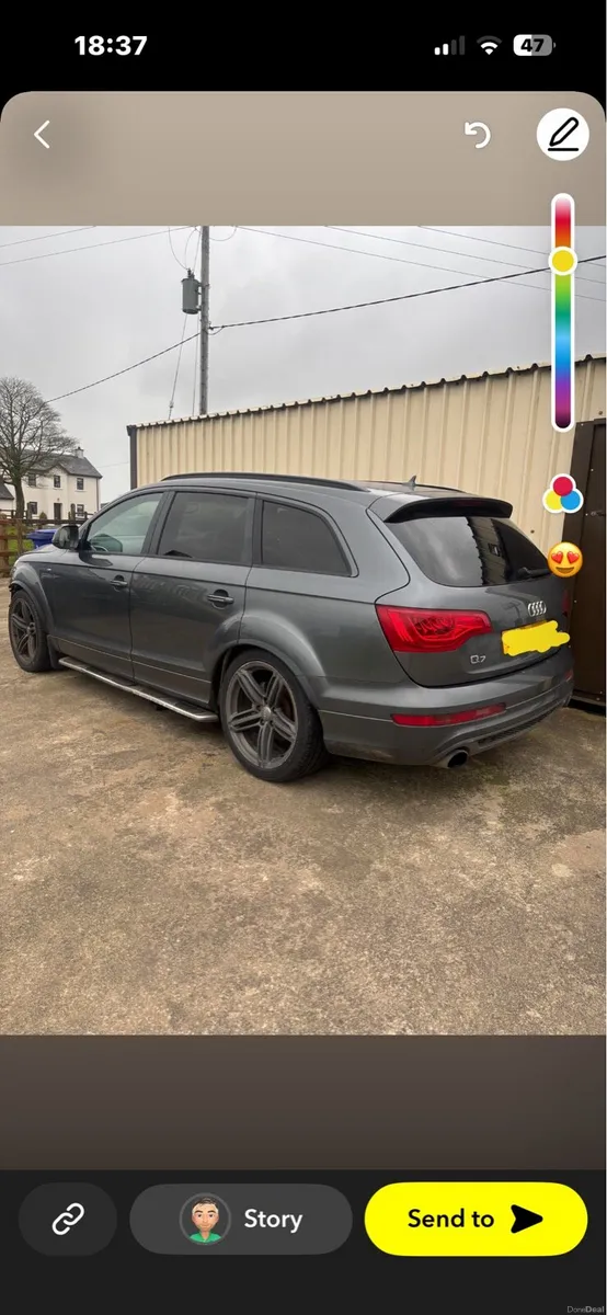 2012 Audi q7 damaged repairable - Image 2