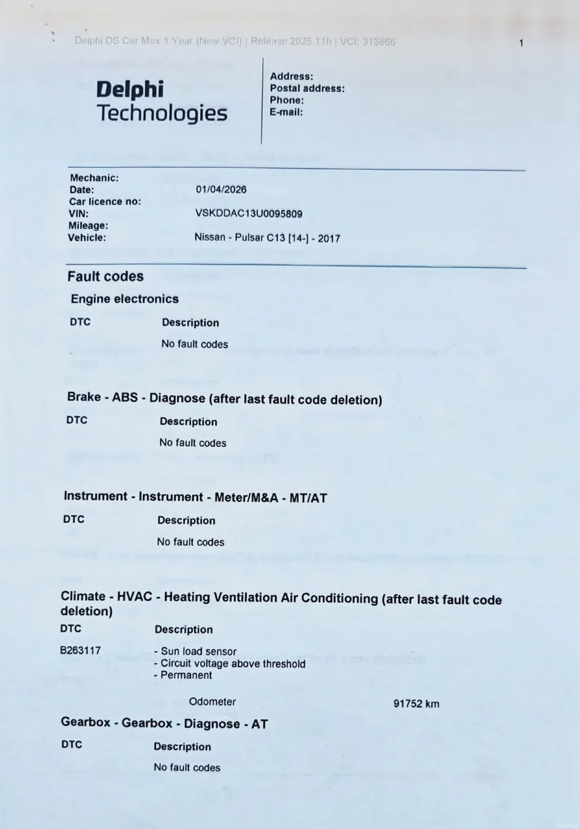 Automatic-Nissan Pulsar-Low Mileage-Long NCT-Irish - Image 4