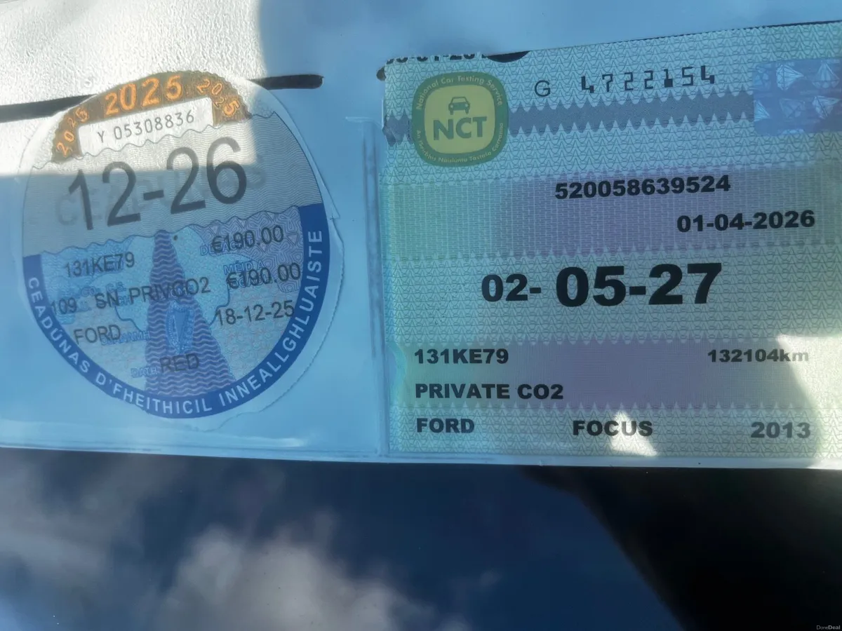 Ford Focus 2013.1.6TDCI.NCT 5/27TAX1/27.132Klms. - Image 2