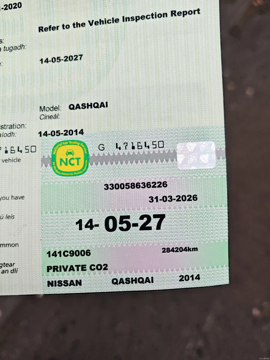 Nissan Qashqai 2014 NEW NCT - Image 1