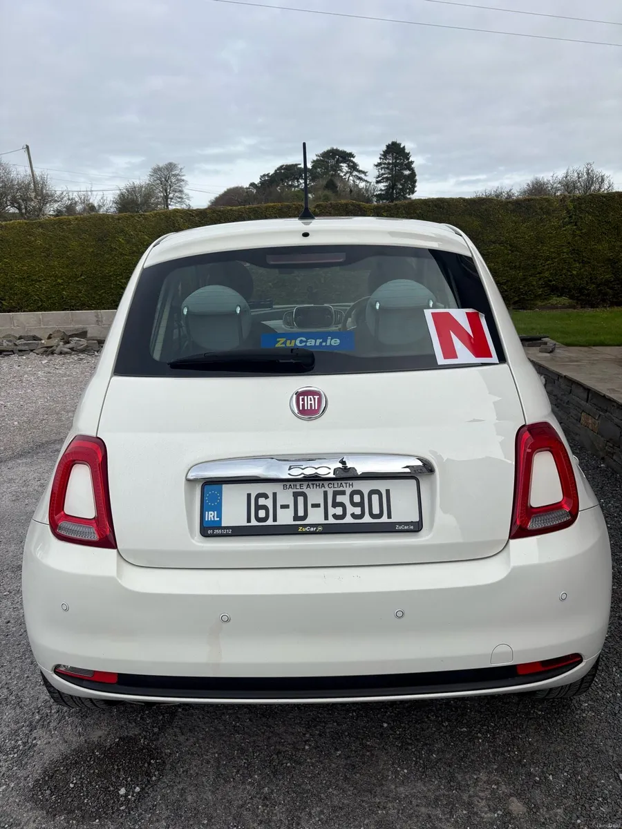 White Fiat 500.  New ntc 28/03/27 - Image 4