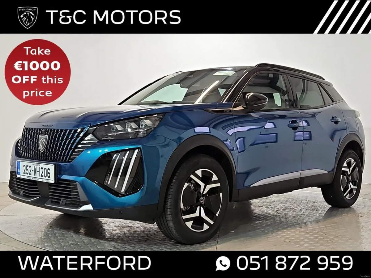 Peugeot 2008 *Ex Demo* Hybrid GT model, Front & Re - Image 1