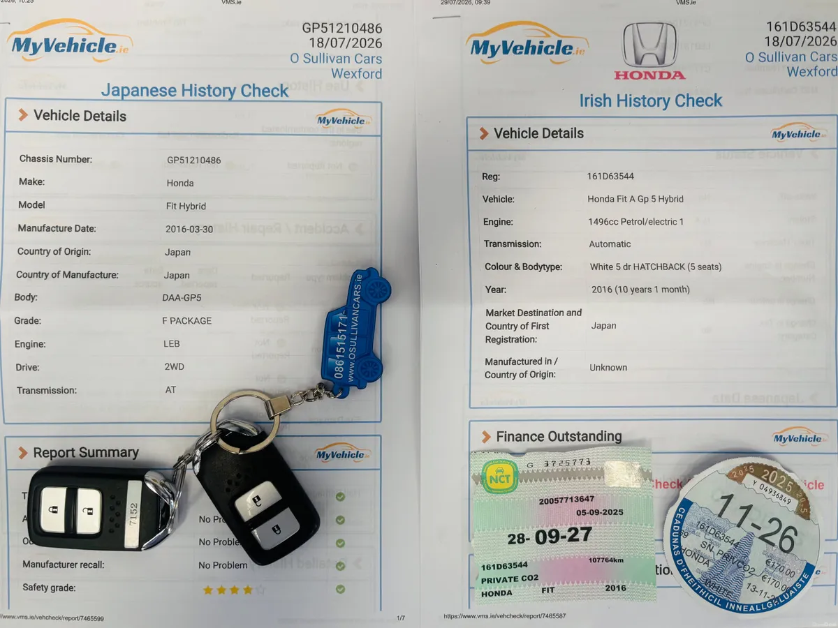 2016 HONDA FIT 1.5I HYBRID A/T NCT TAX - Image 2
