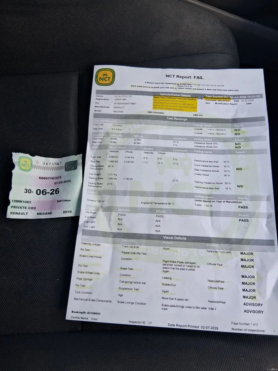 Renault Megane for sale/repair. Read add.  Nct fai - Image 6
