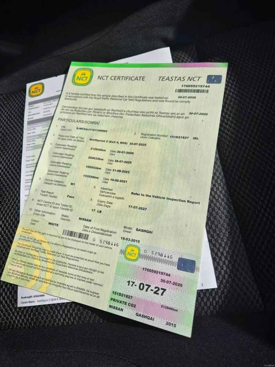 Qashqai 2015 NCT Today 07/27 Tax 09/26 Clean Car ! - Image 5