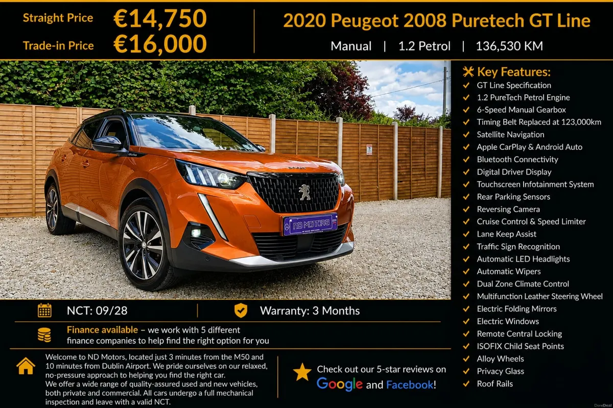 🆕️2020 Peugeot 1.2 Puretech GT Line🆕️ - Image 1