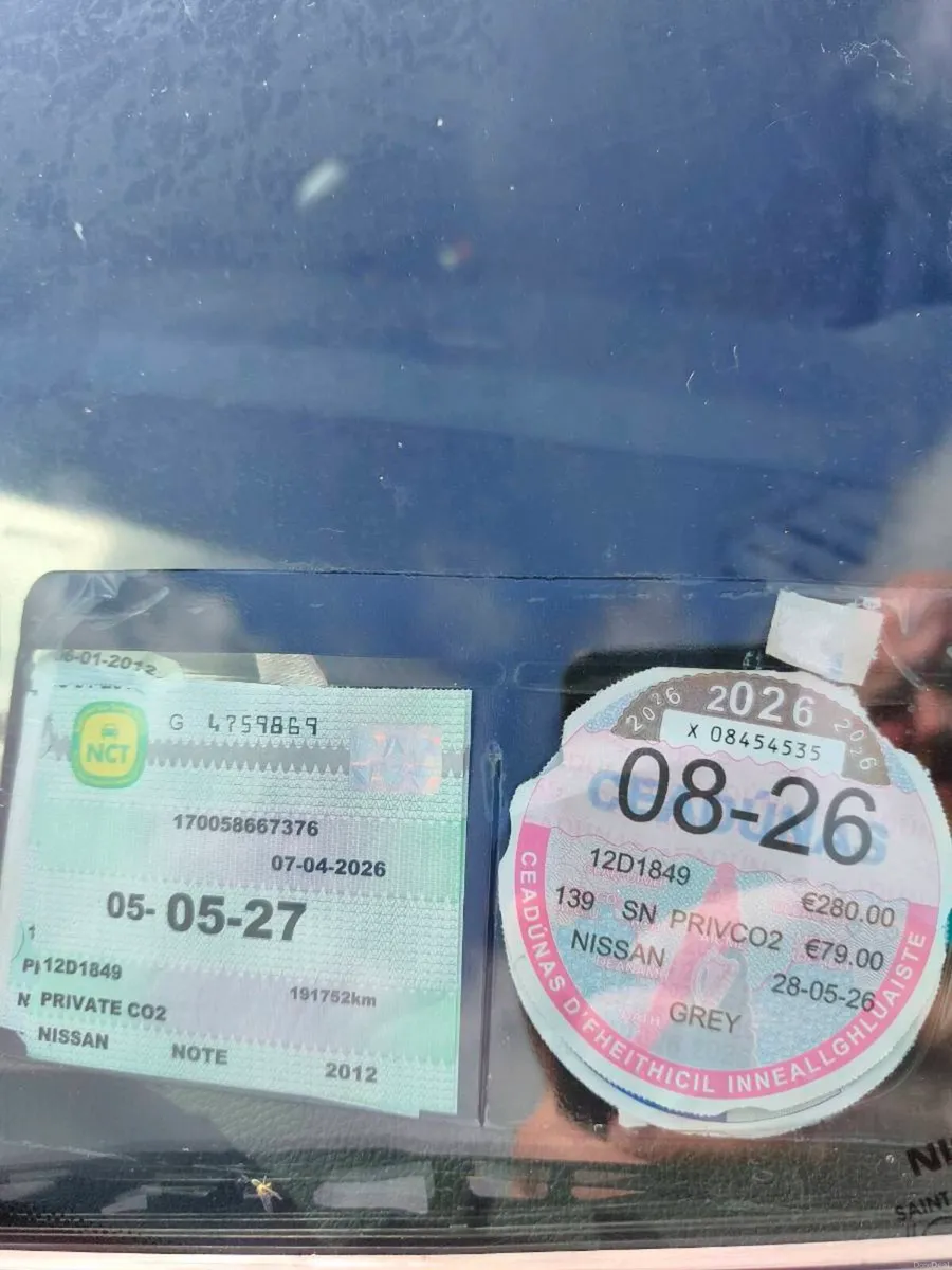 Nissan note 2012 ,long NCT+road Tax - Image 3