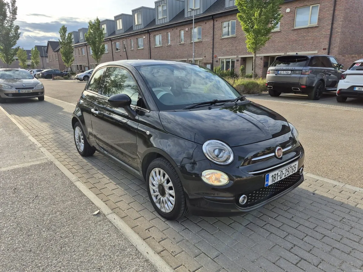 2018 Black Fiat 500 - Image 1