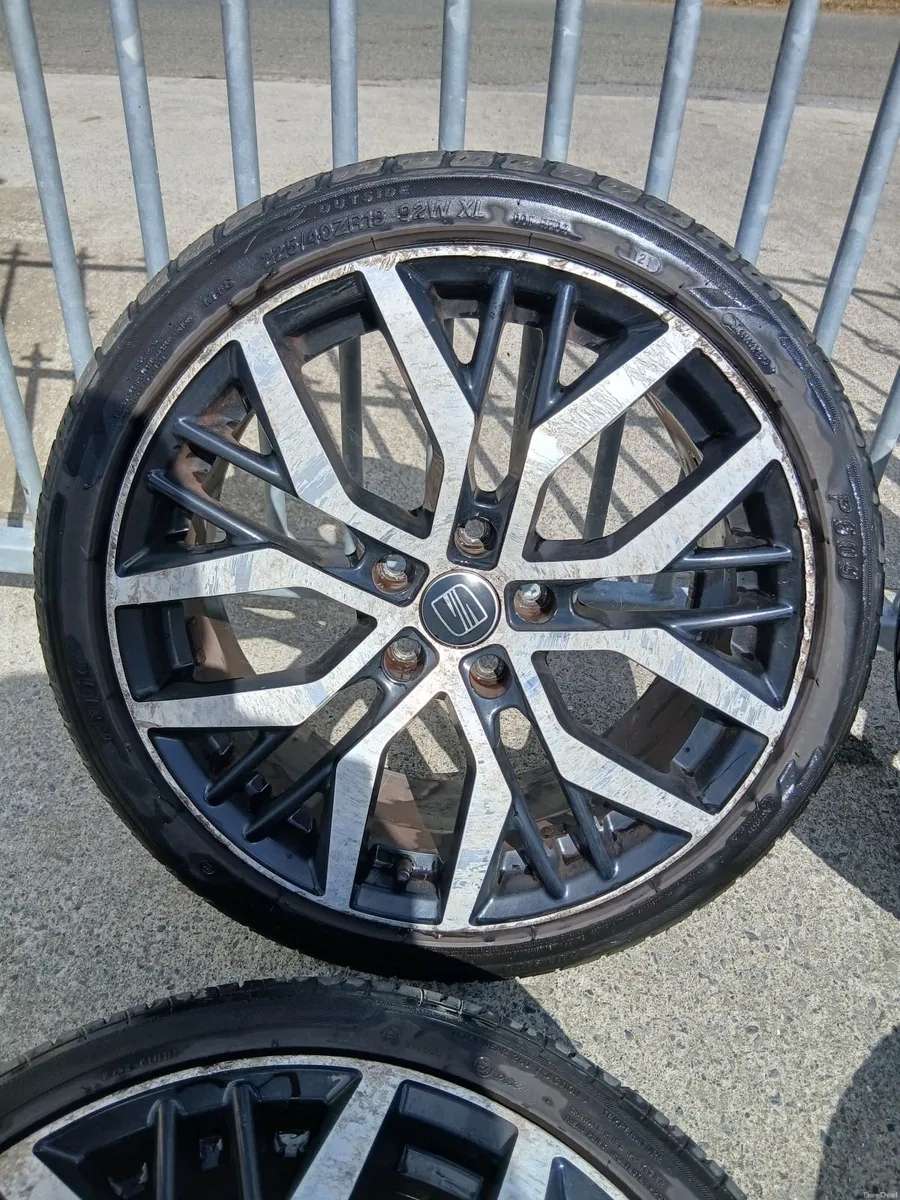 18" Diamond cut alloys 5x112 - Image 1