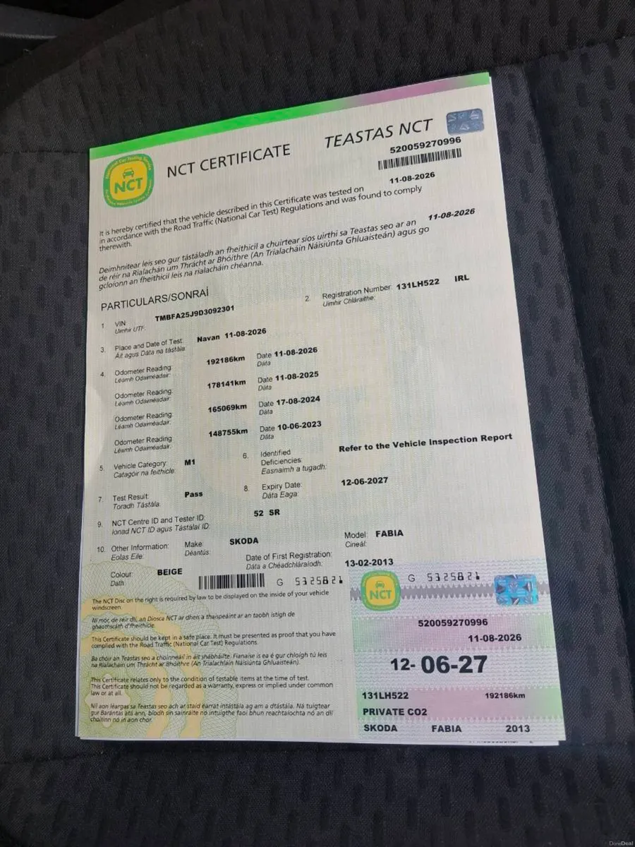 2013 Skoda Fabia 1.2Petrol NEW NCT&Taxed Low kms - Image 2