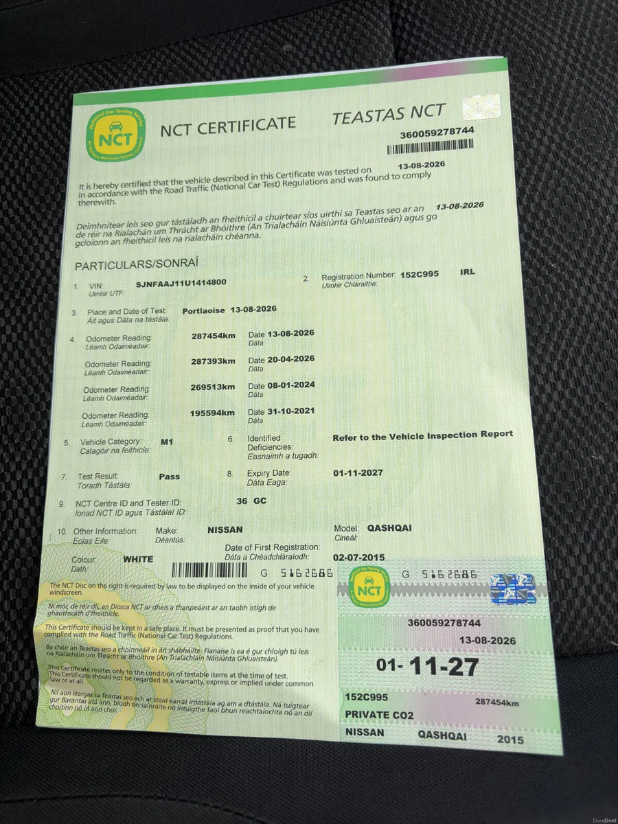 Nissan Qashqai 2015 1.5 DCI new nct 11/27 - Image 2