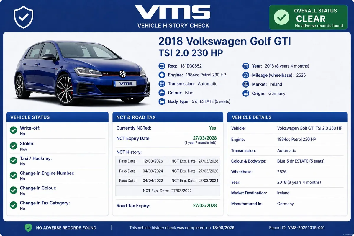 2018 Volkswagen Golf 2.0 GTI DSG Mint condition - Image 2