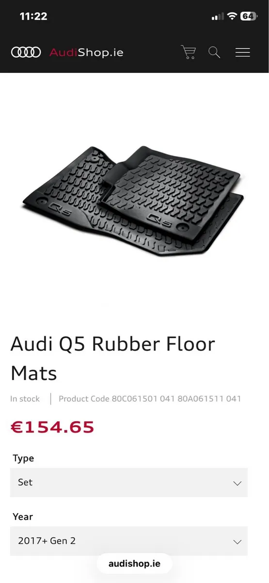 Audi Q5 All WeatherRubber floor mats set,full set. - Image 4