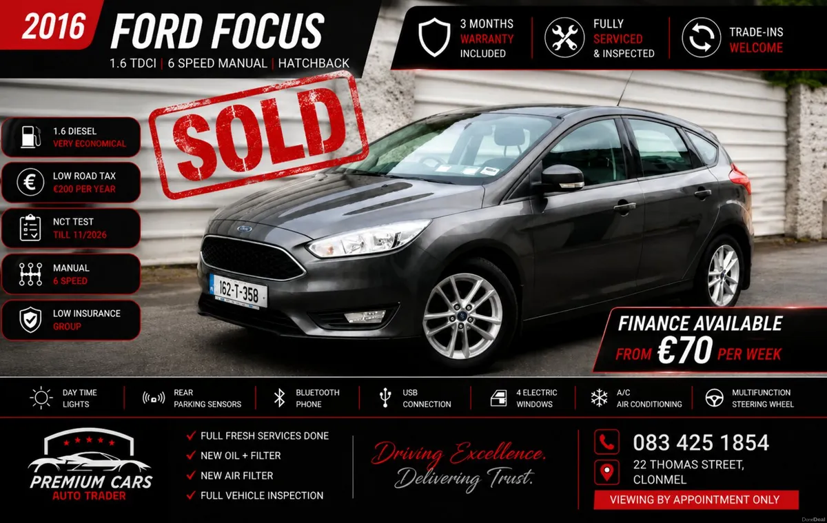 Ford Focus 2016 STYLE , FINANCE, WARRANTY - Image 1