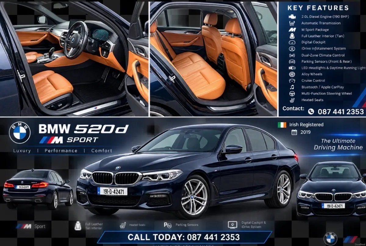 BMW 520d M Sport - Cognac Interior - Image 1