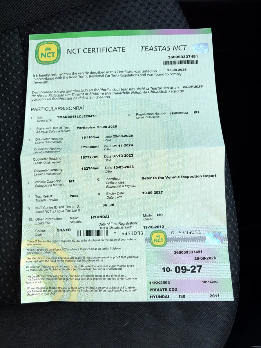 Hyundai i30 2011 1.6 CRDI new nct 9/27 - Image 2