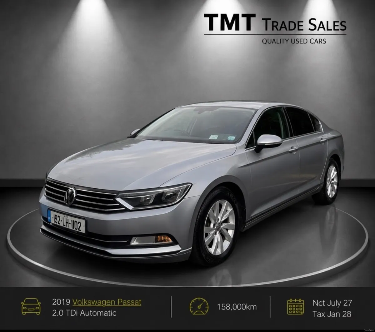 2019 Volkswagen Passat 2.0TDI Auto NCT July27 - Image 1