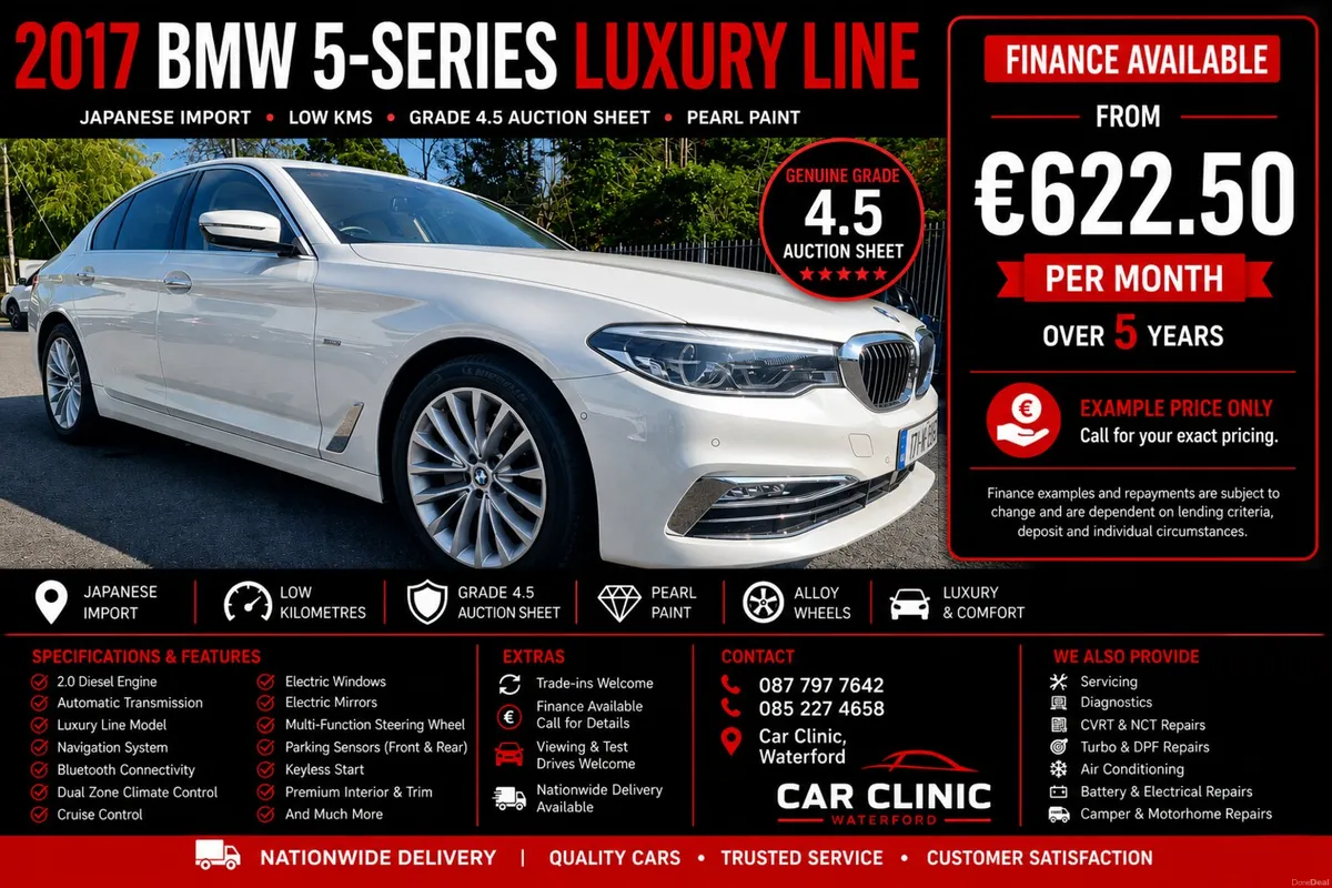 2017 BMW 5-Series Luxury Line – Japanese Import - Image 1