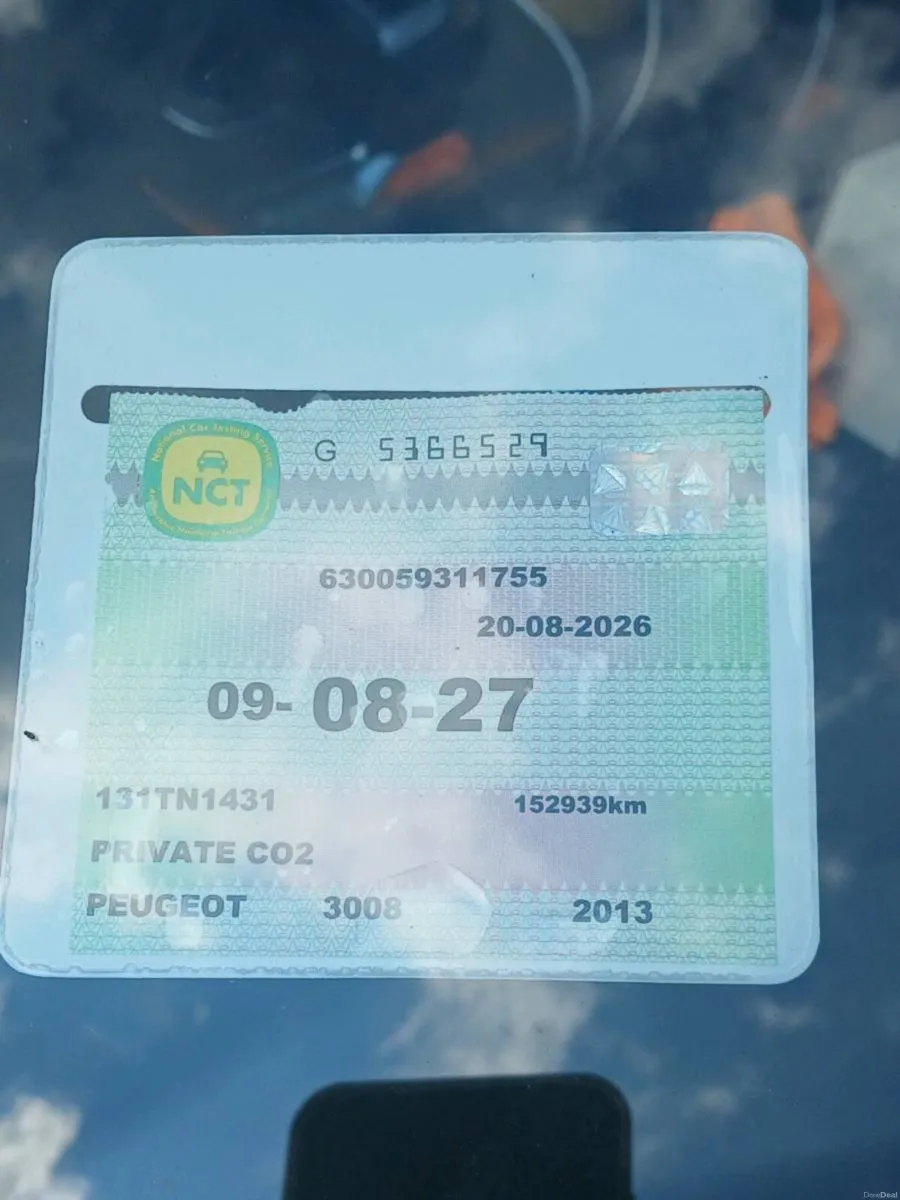 3008 150,000 kilometres new nct - Image 3
