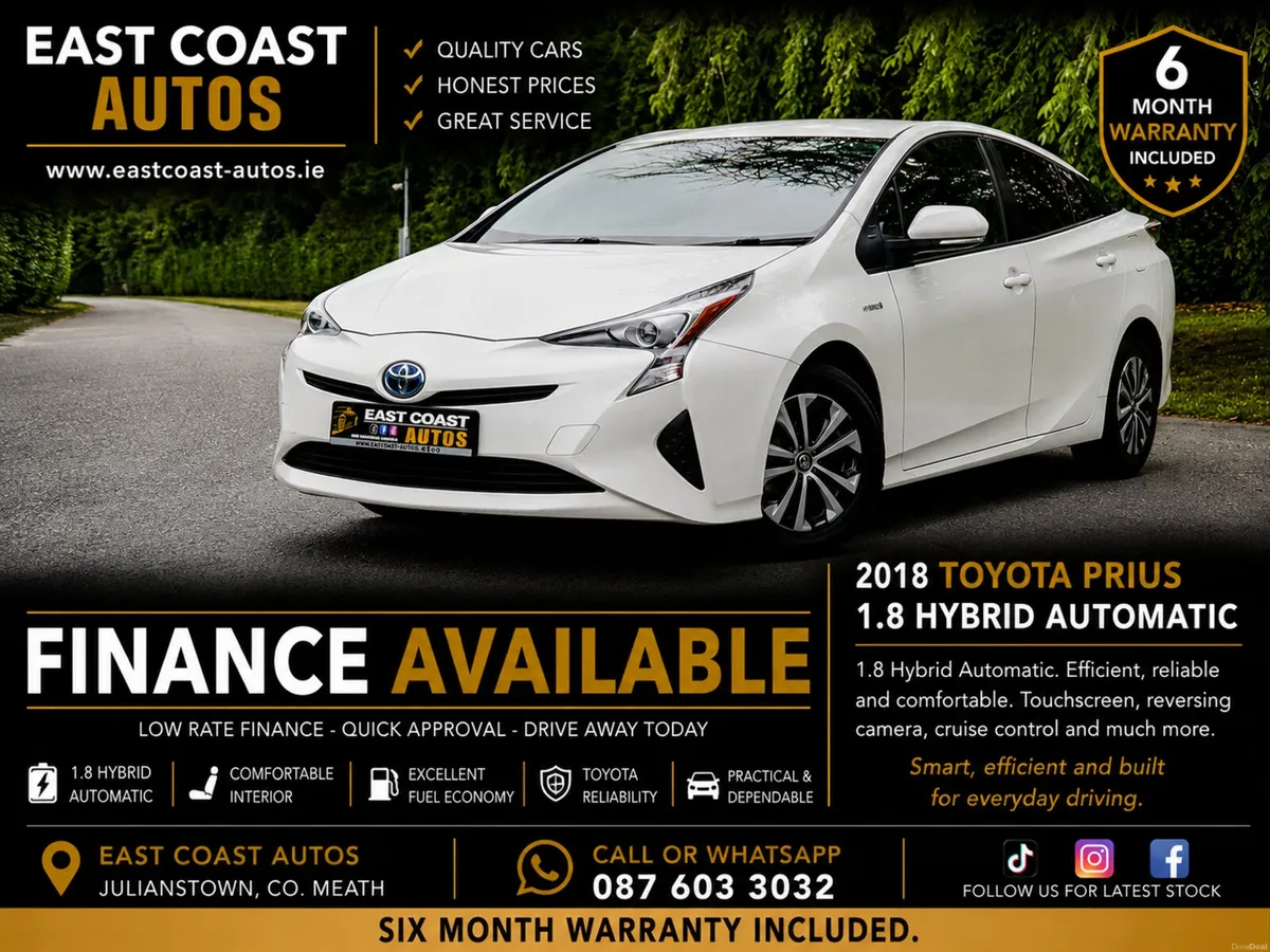 2018 Toyota Prius 1.8 Petrol Hybrid Automatic - Image 1