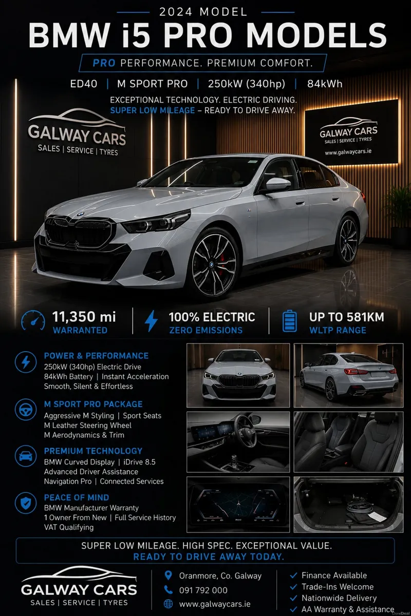 🇮🇪BMW i5 250KW ED40 M-SPORT PRO SPECIAL ORDER - Image 5