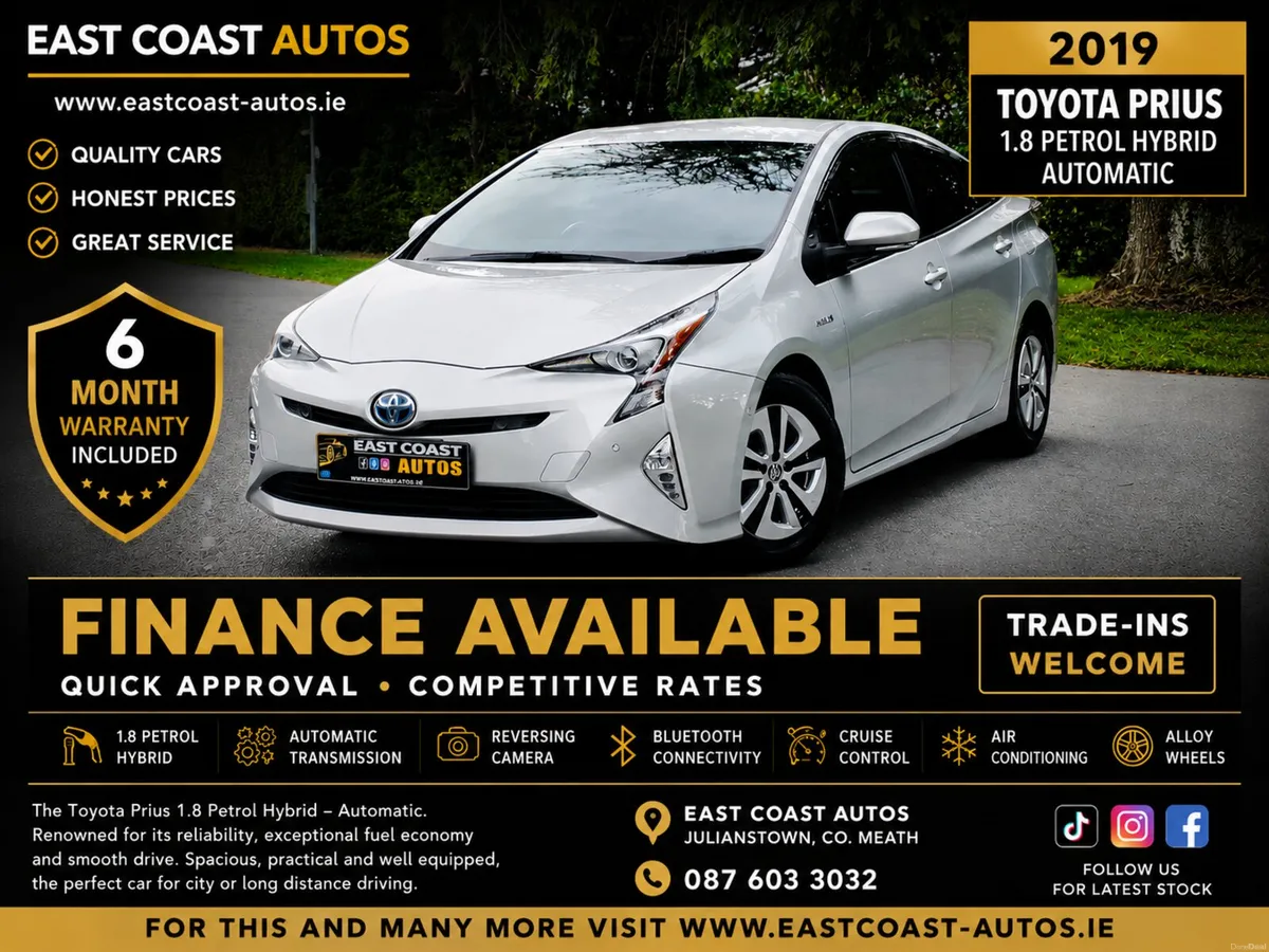 2019 Toyota Prius 1.8 Petrol Hybrid Premiem Leathr - Image 1