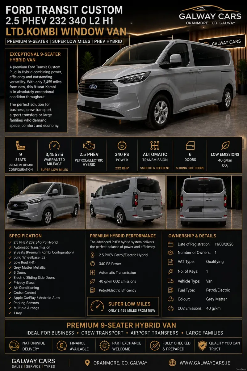 🇮🇪SUPER RARE LIMITED ED 2.5 PREMIUM 9 SEATER ‼️ - Image 4