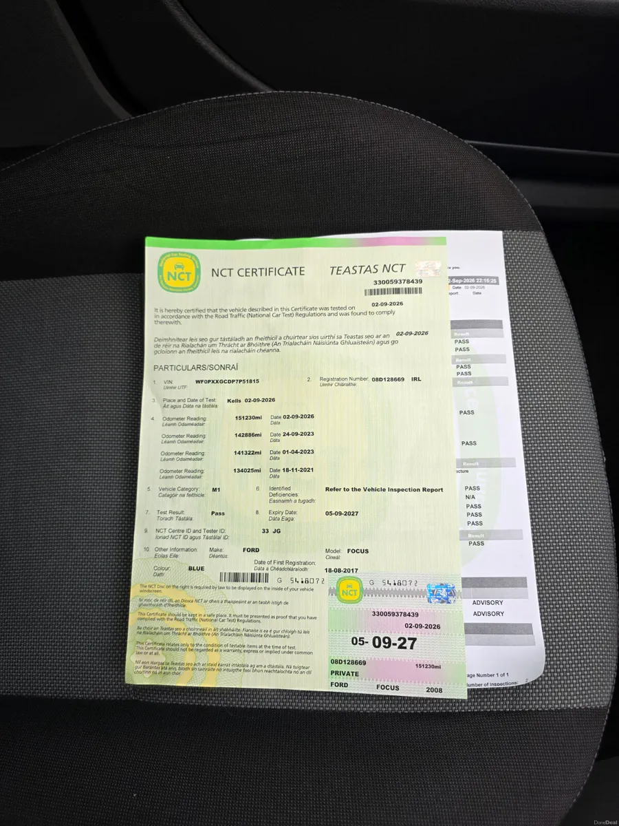 2008 Ford Focus 1.6 Zetec Nct 09/2027 - Image 2