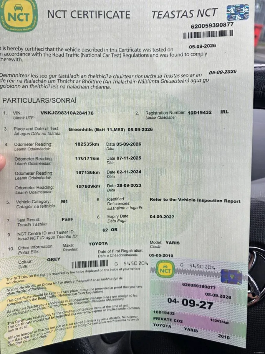 Toyota yaris 2010 Taxed & Tested September 2027 - Image 5