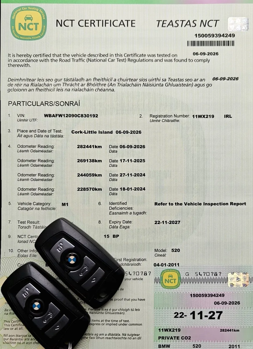 BMW 520D auto NOW with fresh NCT - Image 1