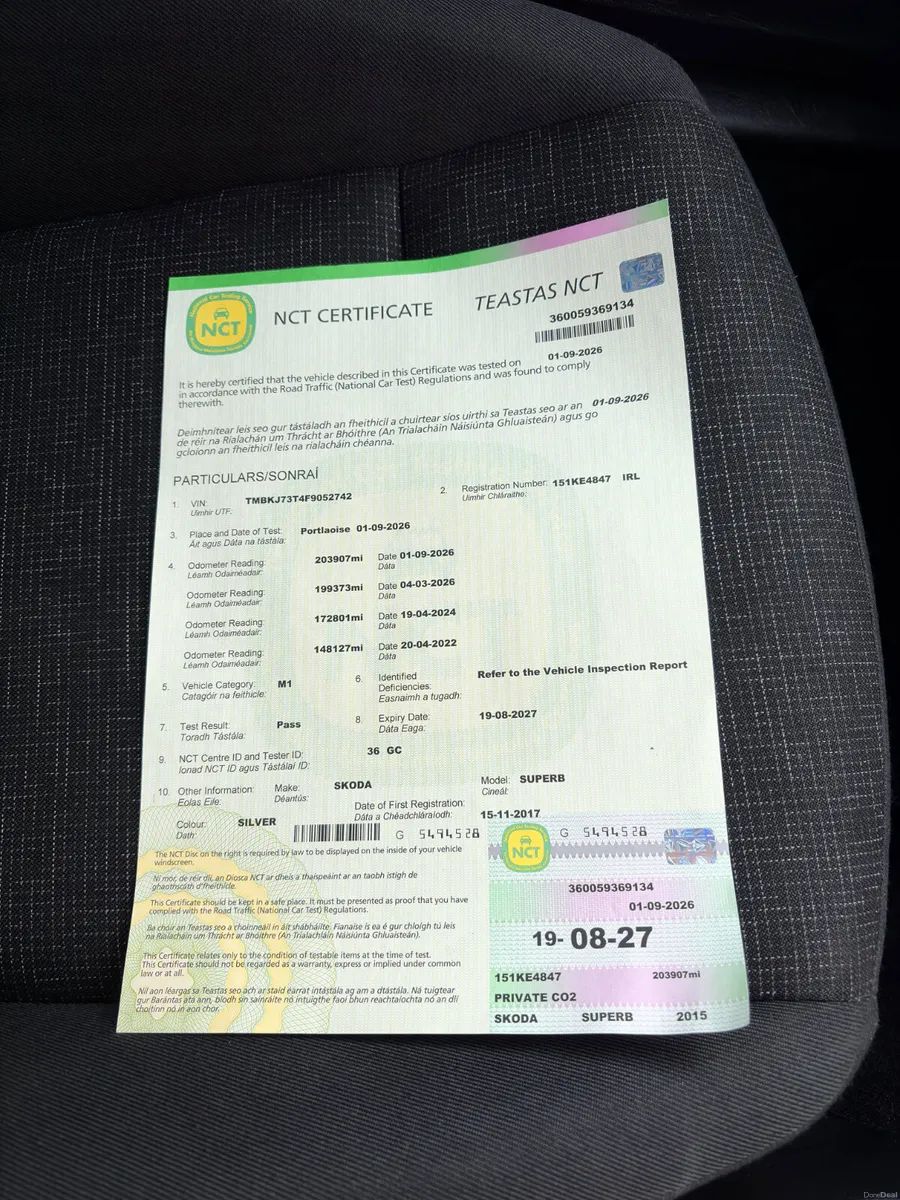 Skoda Superb 2015 1.6 TDI new nct 8/27 - Image 4