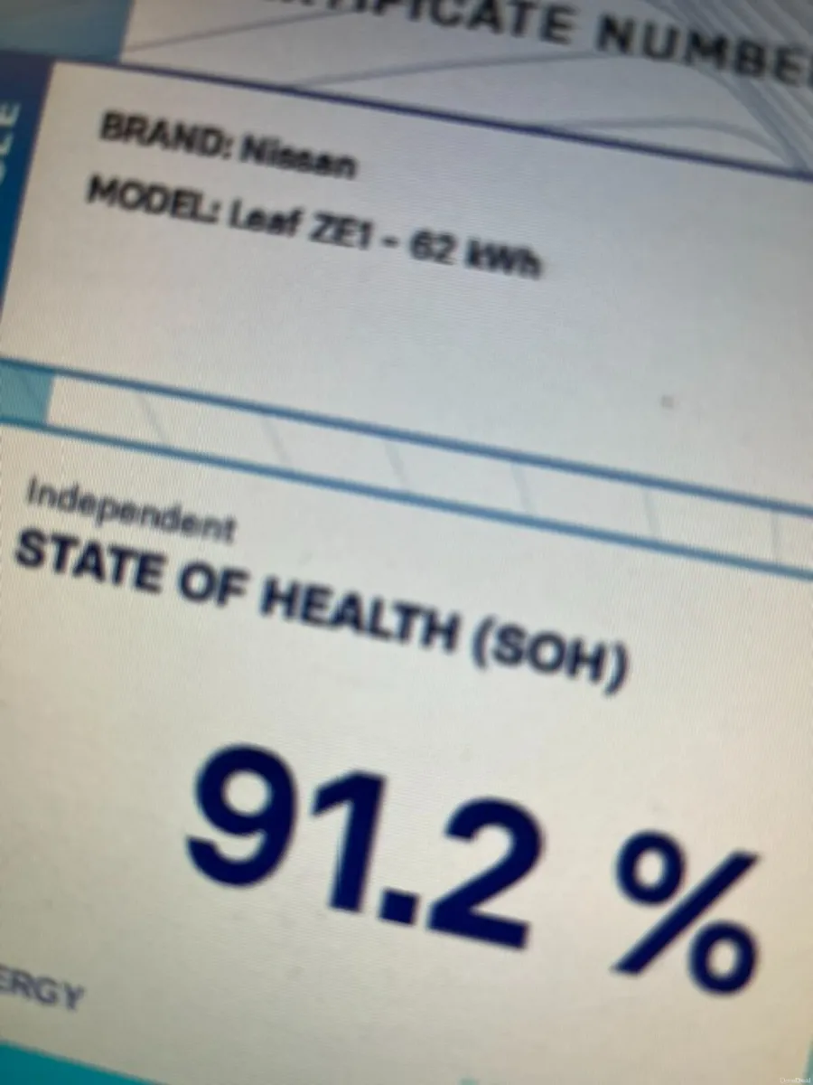 Nissan Leaf 2021 62 Kw(Long Range)SOH 91.2% - Image 4