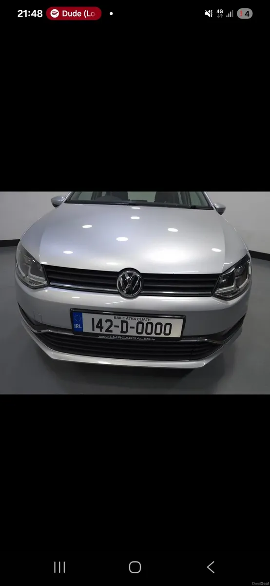2014 VOLKSWAGON POLO 1.0 T.S.I IN REFLEX SILVER - Image 2
