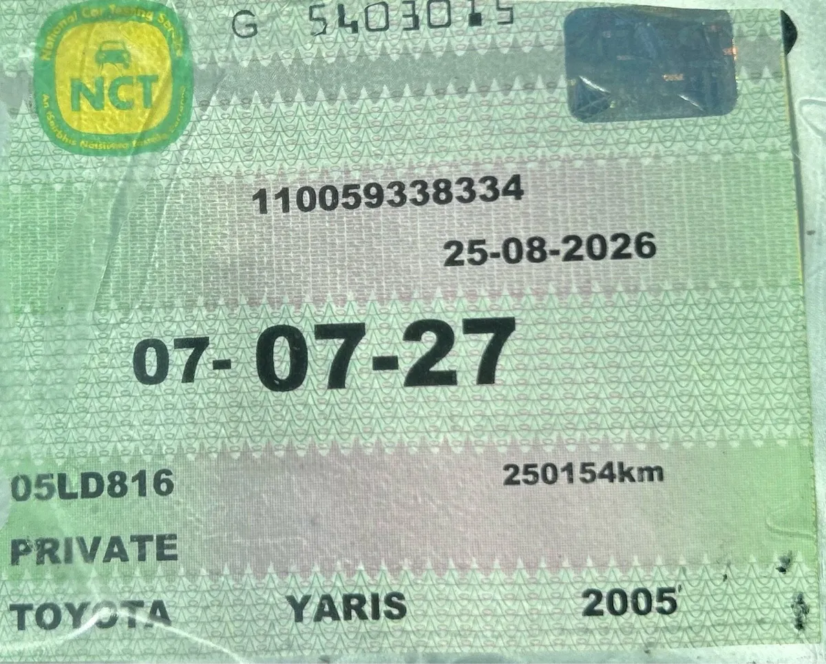 Toyota Yaris 1.0 - NCT 7/27 - Image 2