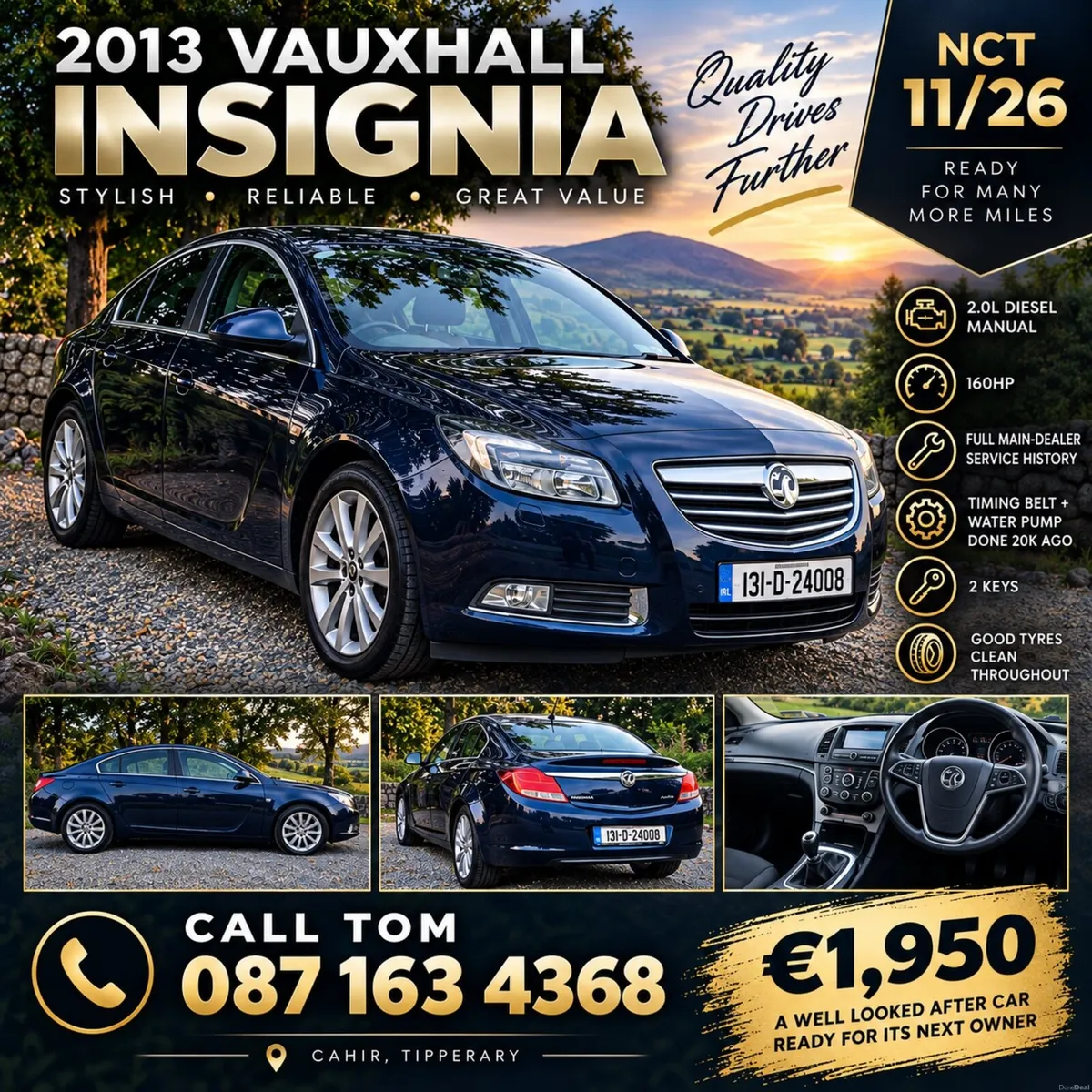 Vauxhall Insignia 2013 NCT 11/26 - Image 1
