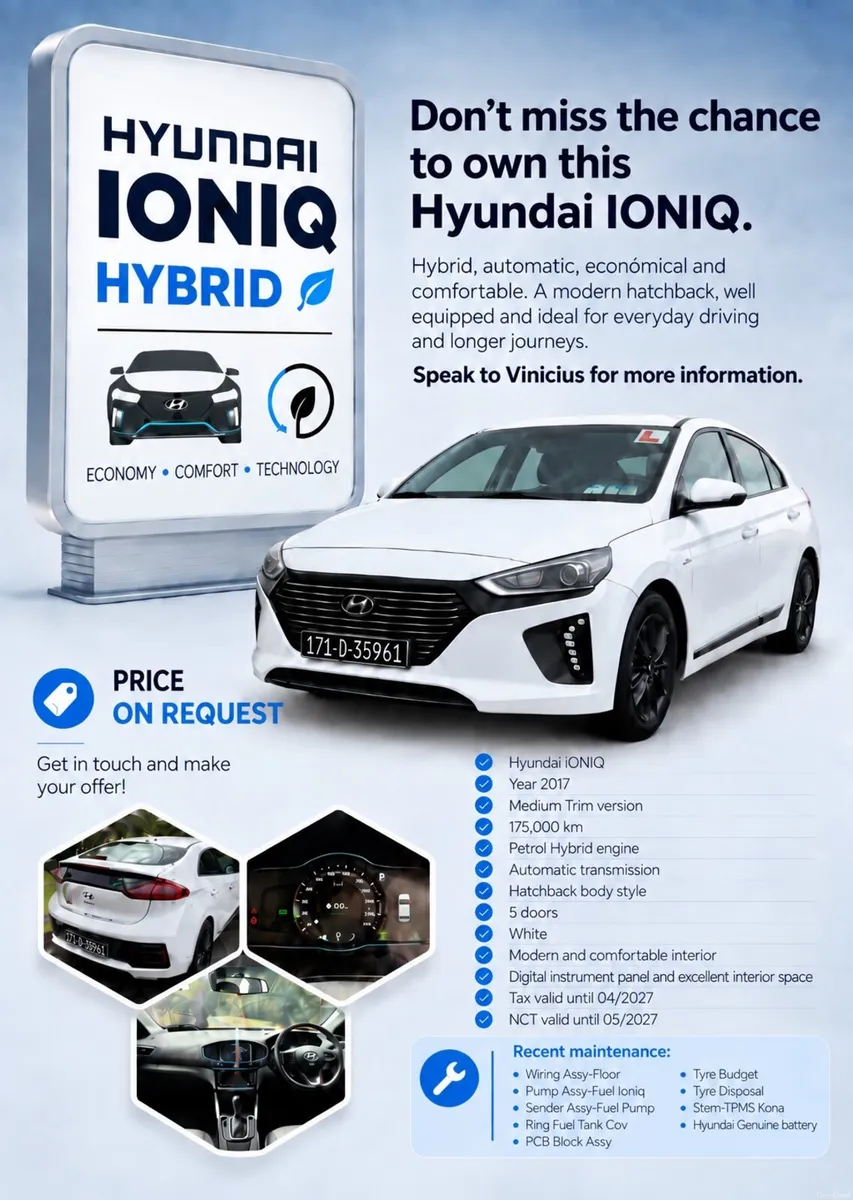 2017 Hyundai IONQ Hybrid Auto NCT 05/27 TAX 04/27 - Image 5