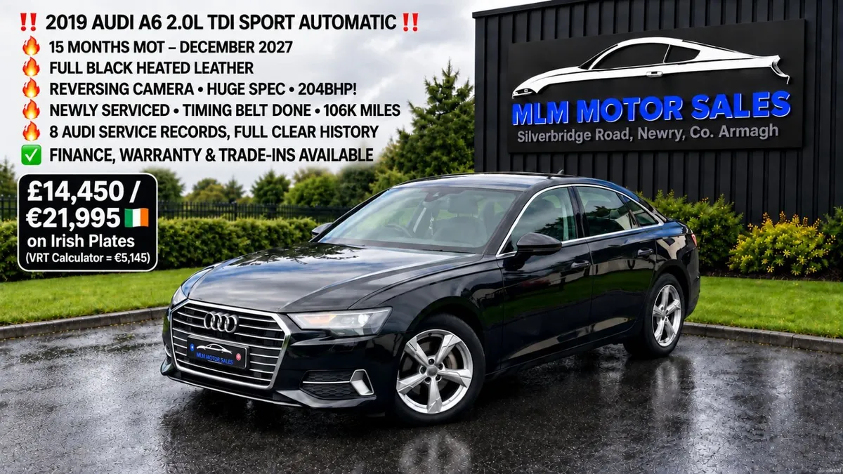 192 AUDI A6 SPORT AUTO 204BHP 2.0 TDI 🔥 VRT €5k! - Image 1