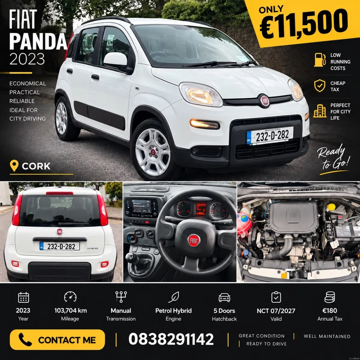 2023 Fiat Panda 1.0 MHEV Hybrid - Image 1