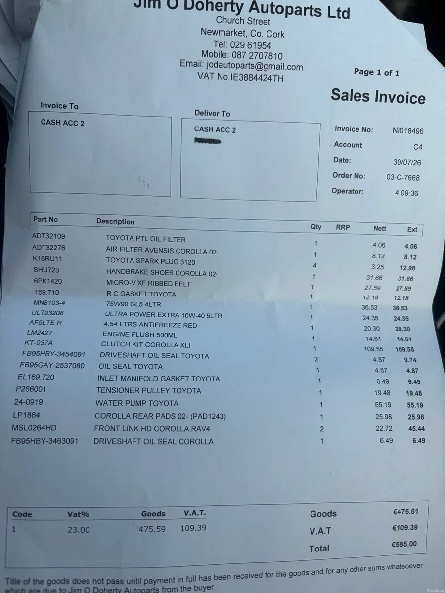 Toyota Corolla (check the receipts attached) - Image 3