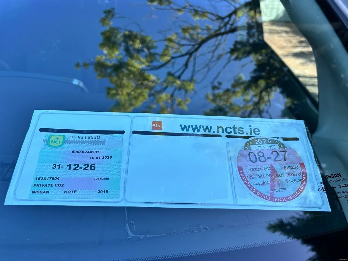 2015 Nissan Note 1.2 SV Only 73km Tax 8/27 €6500 - Image 4