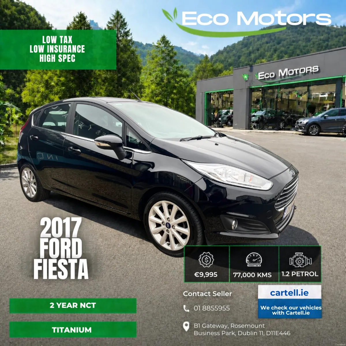 FORD FIESTA, 2017, 1.2 MANUAL, 2 YEAR NCT - Image 1