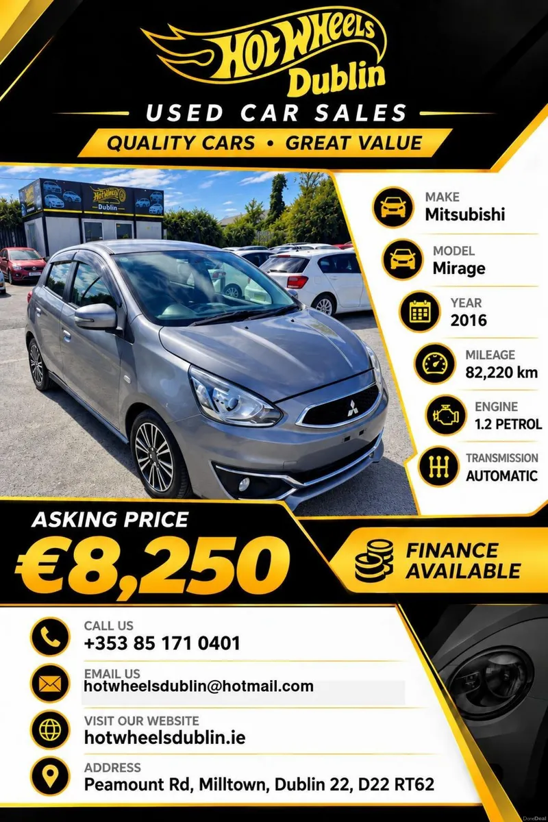 2016 Mitsubishi Mirage Automatic with Heated Seats - Image 1