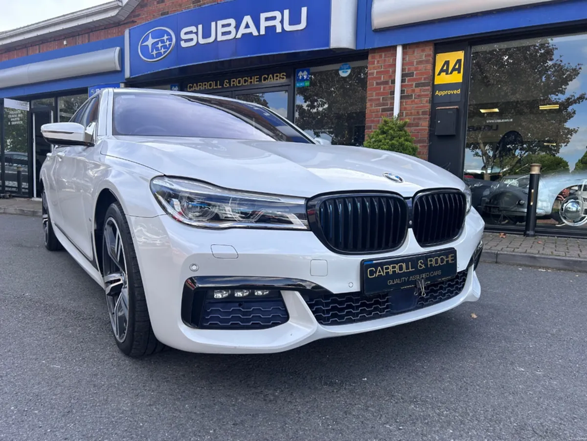 BMW 7-Series Stunning M-Sport - Ice White + Black - Image 3