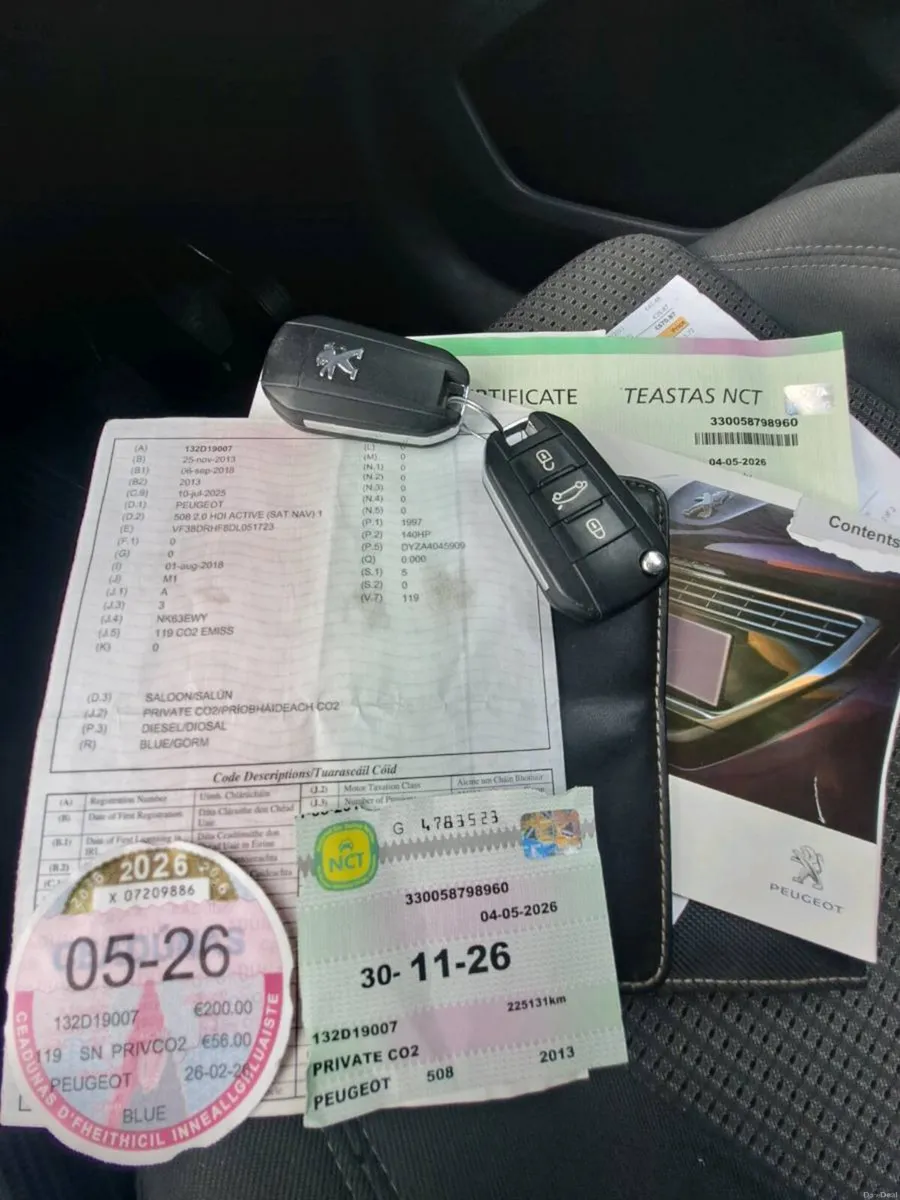 2013 Peugeot 508 2.0hdi Nct 11,2026 - Image 2