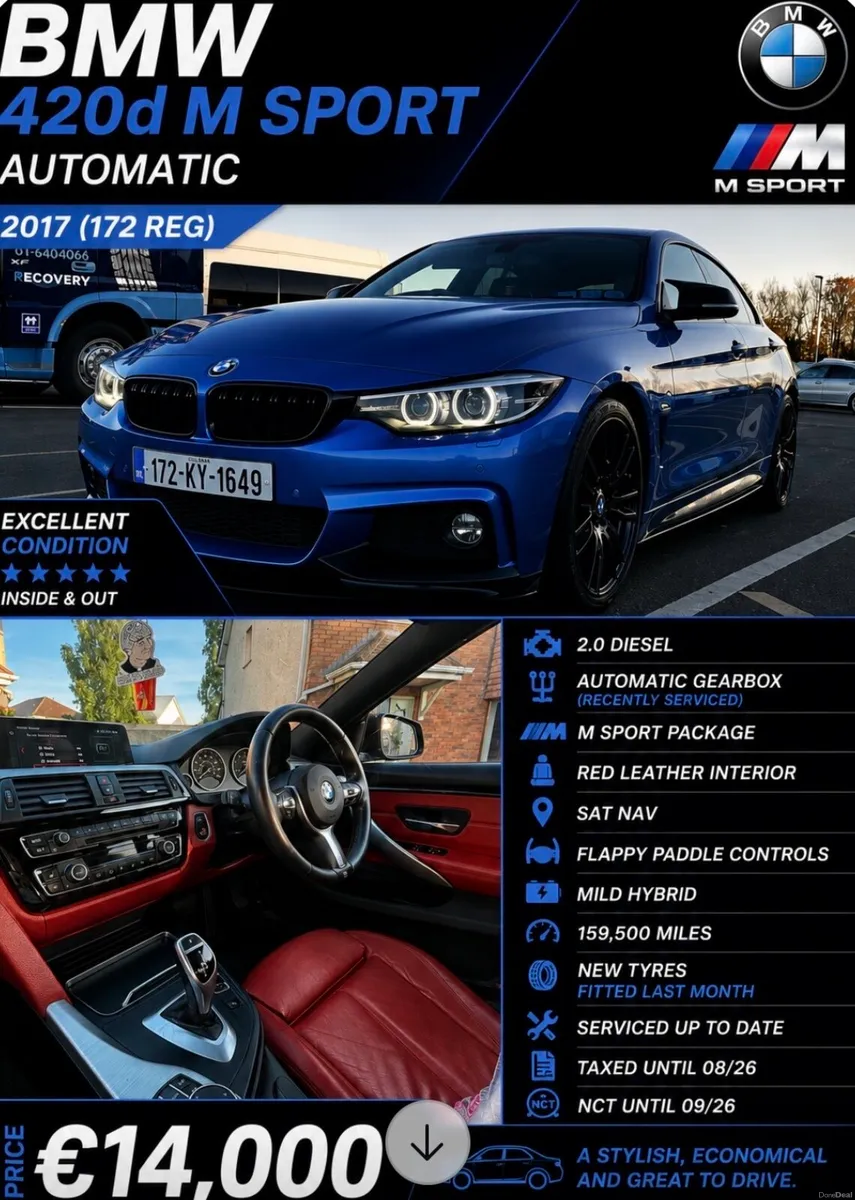 BMW 420d Msport €14,000 ⭐️QUICK SALE⭐️ - Image 1