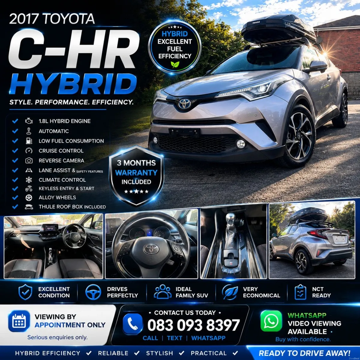 Toyota C-HR 1.8l hybrid 2017 - Low Mileage - Image 1