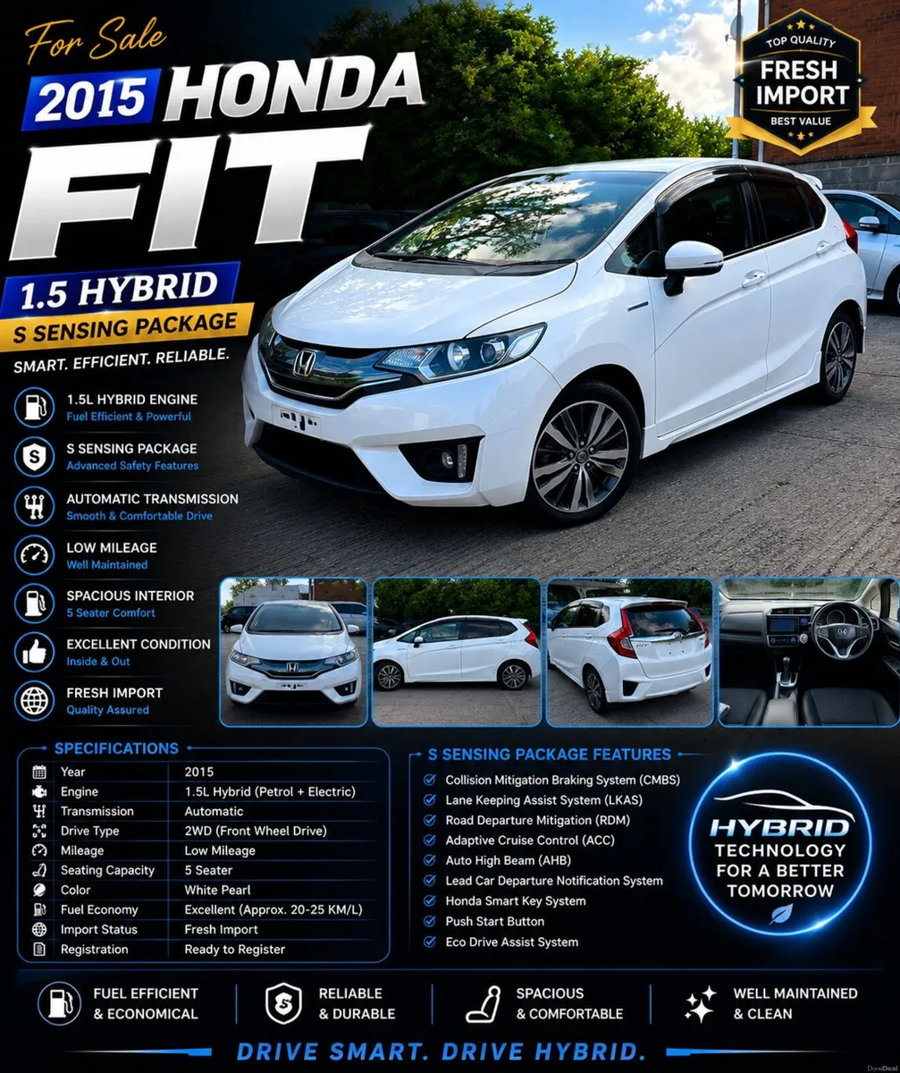 Honda Fit 2015 - 1.5L hybrid High Specs - Image 1